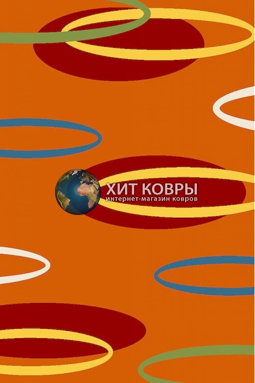 Российский ковер Кристалл 065 Оранжевый